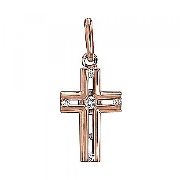 Золотая подвеска с бриллиантом № 72669