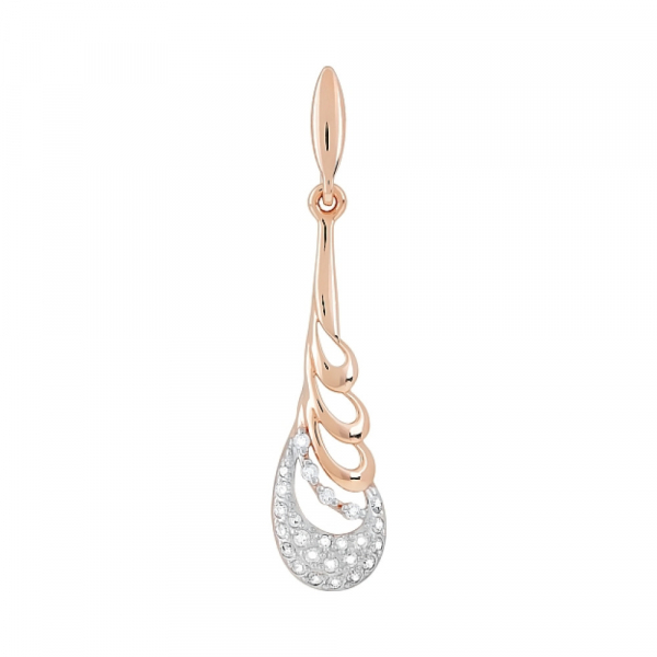 Золотая подвеска с фианитами № 108721