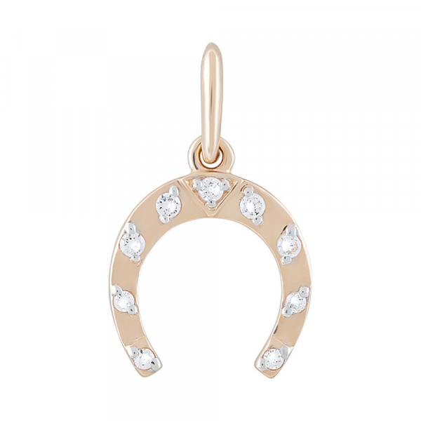 Золотая подвеска с фианитами № 124174