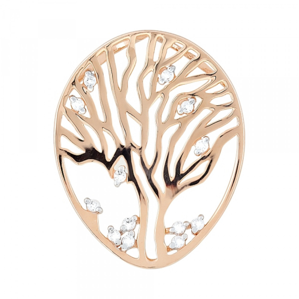 Золотая подвеска с фианитами № 121570