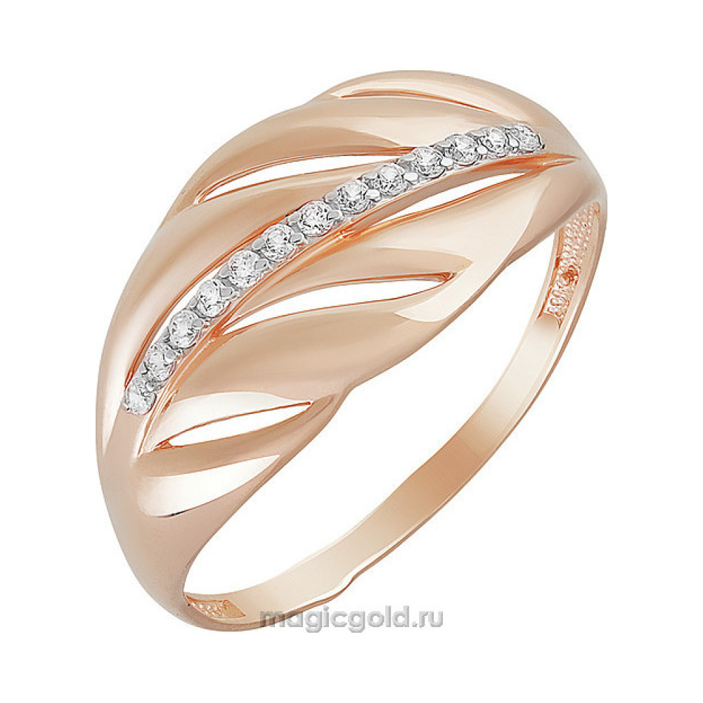 Золотое кольцо с фианитом № 160191