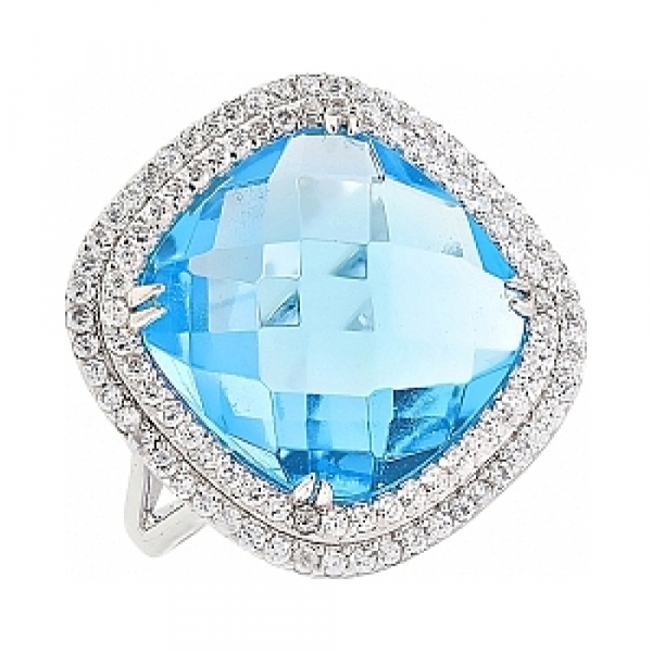 Серебряное кольцо с фианитом № 114294