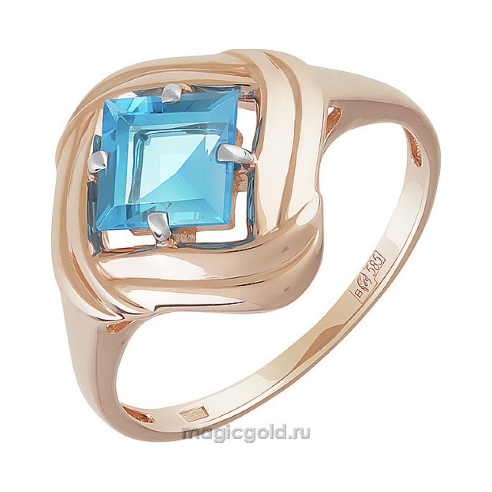 Золотое кольцо с топазом № 160488