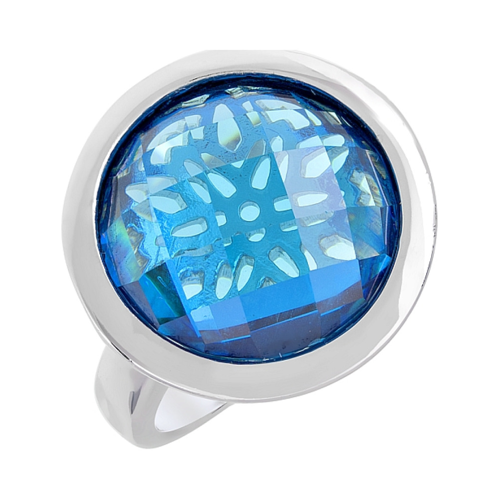 Серебряное кольцо с фианитом № 117452