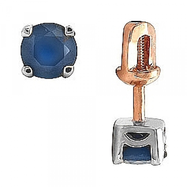 Пуссеты с сапфиром № 25954