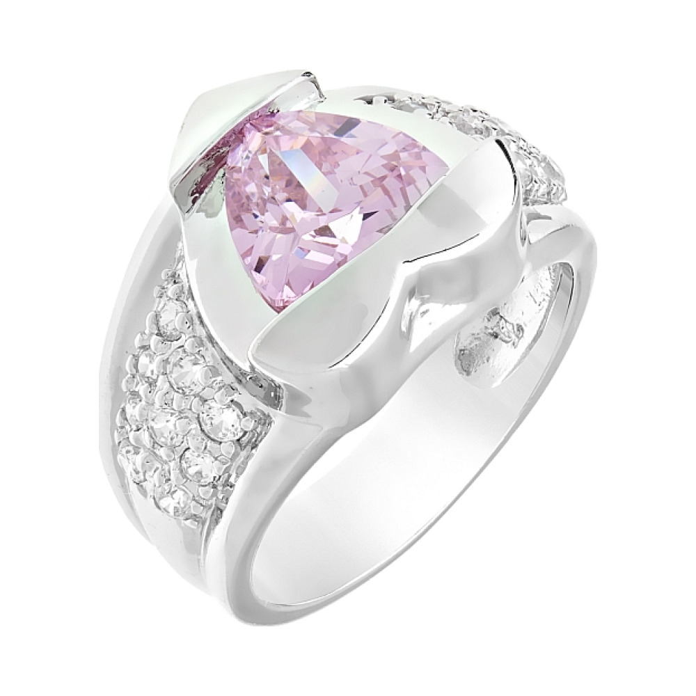 Серебряное кольцо с фианитами № 108378