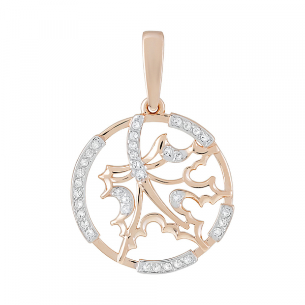 Золотая подвеска с фианитами № 126407