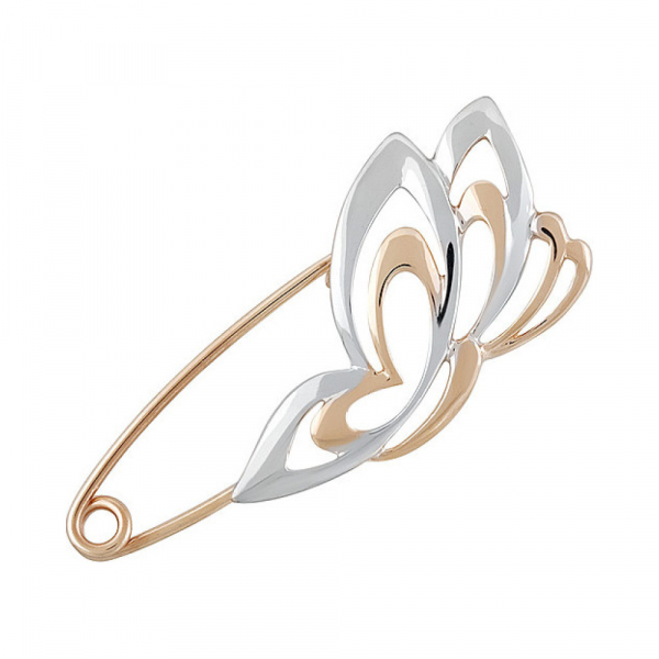 Золотая брошь без камня № 133172