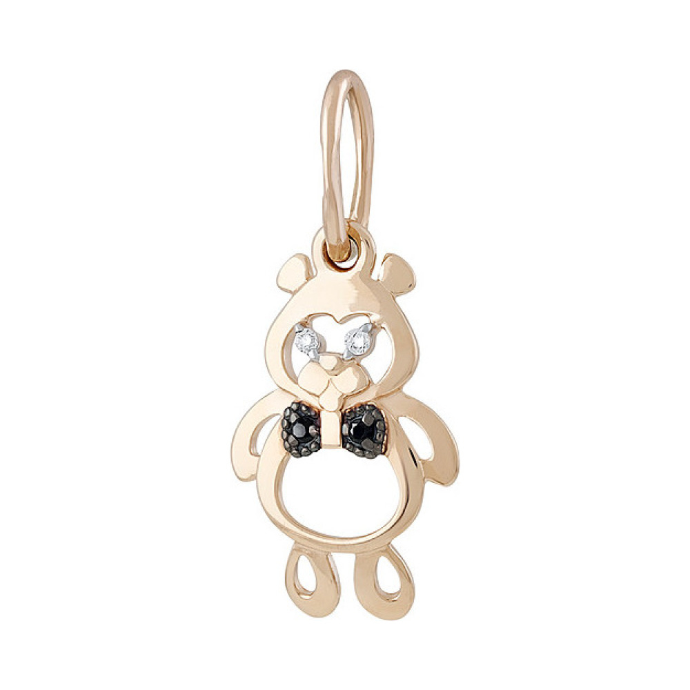 Золотая подвеска с фианитом № 134977