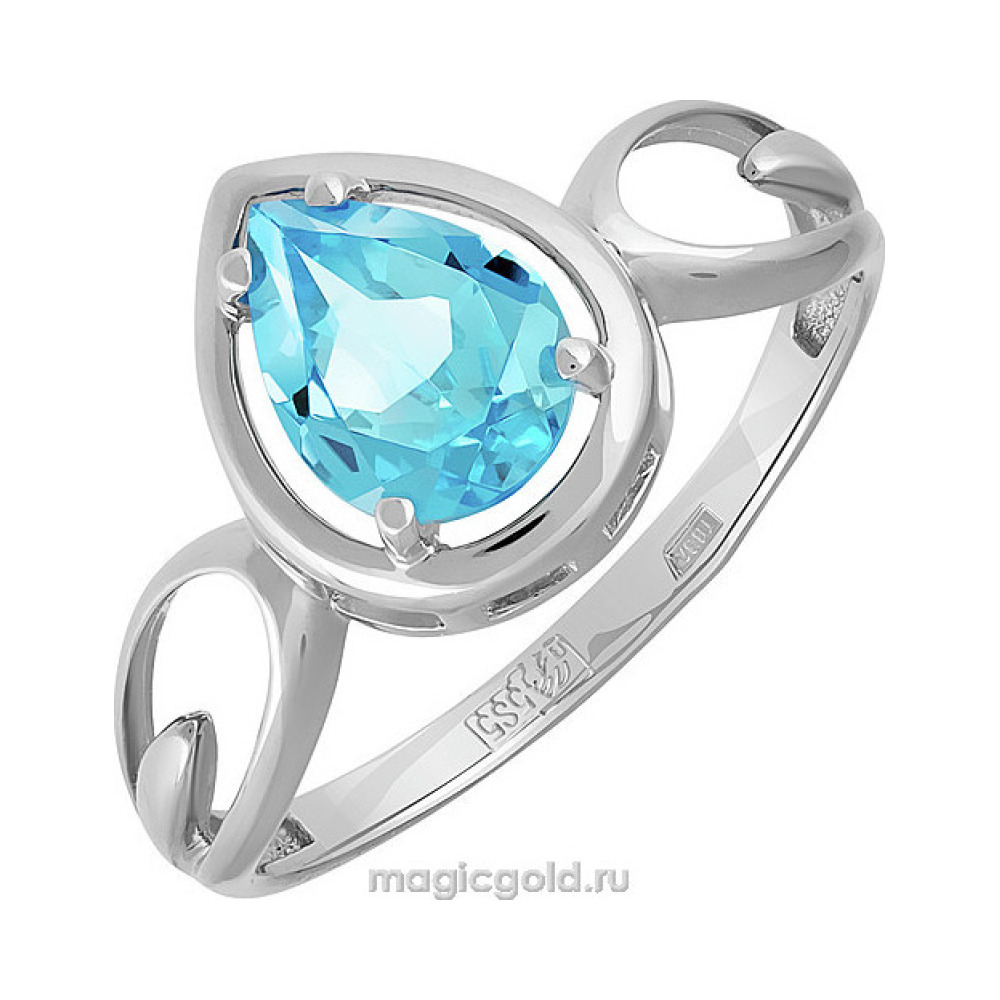 Золотое кольцо с топазом № 142065
