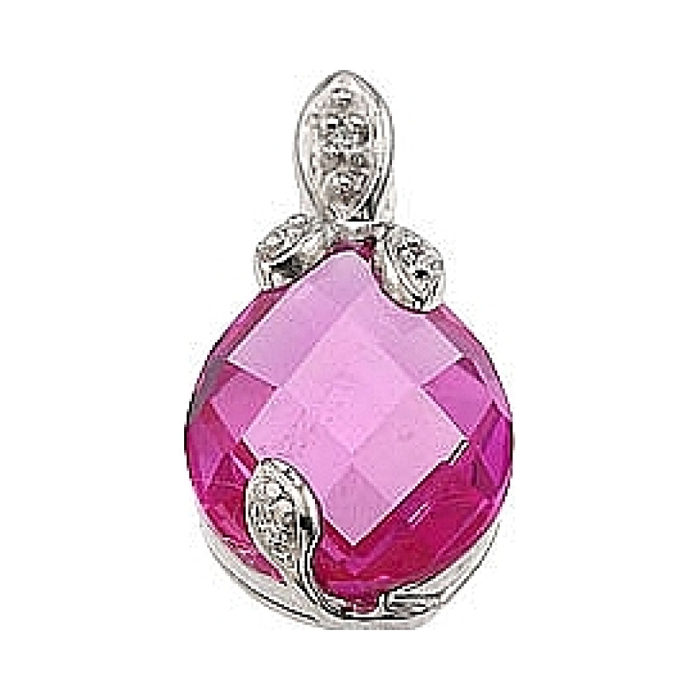 Серебряная подвеска с фианитом № 33747