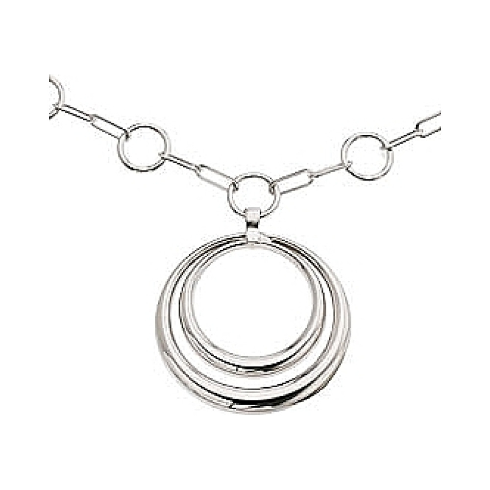 Серебряное колье без камня № 30708