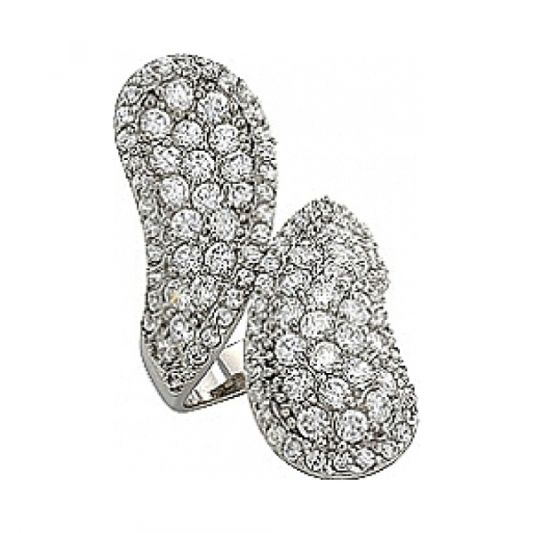 Серебряное кольцо с фианитом № 80874