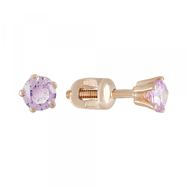 Пуссеты с фианитом № 122185