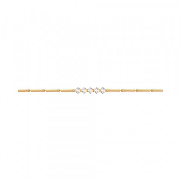 Золотой браслет с кристаллом swarovski № 161667