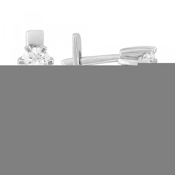 Золотые серьги с бриллиантом № 105162