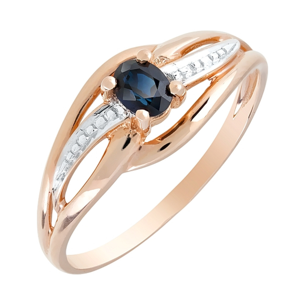 Золотое кольцо с сапфиром № 3264