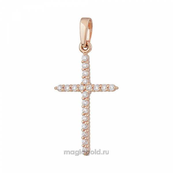 Золотая подвеска с фианитом № 155908