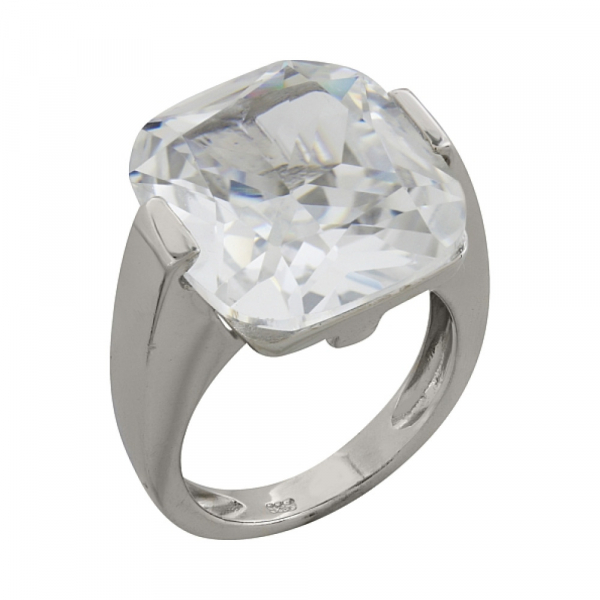 Серебряное кольцо с фианитом № 99368