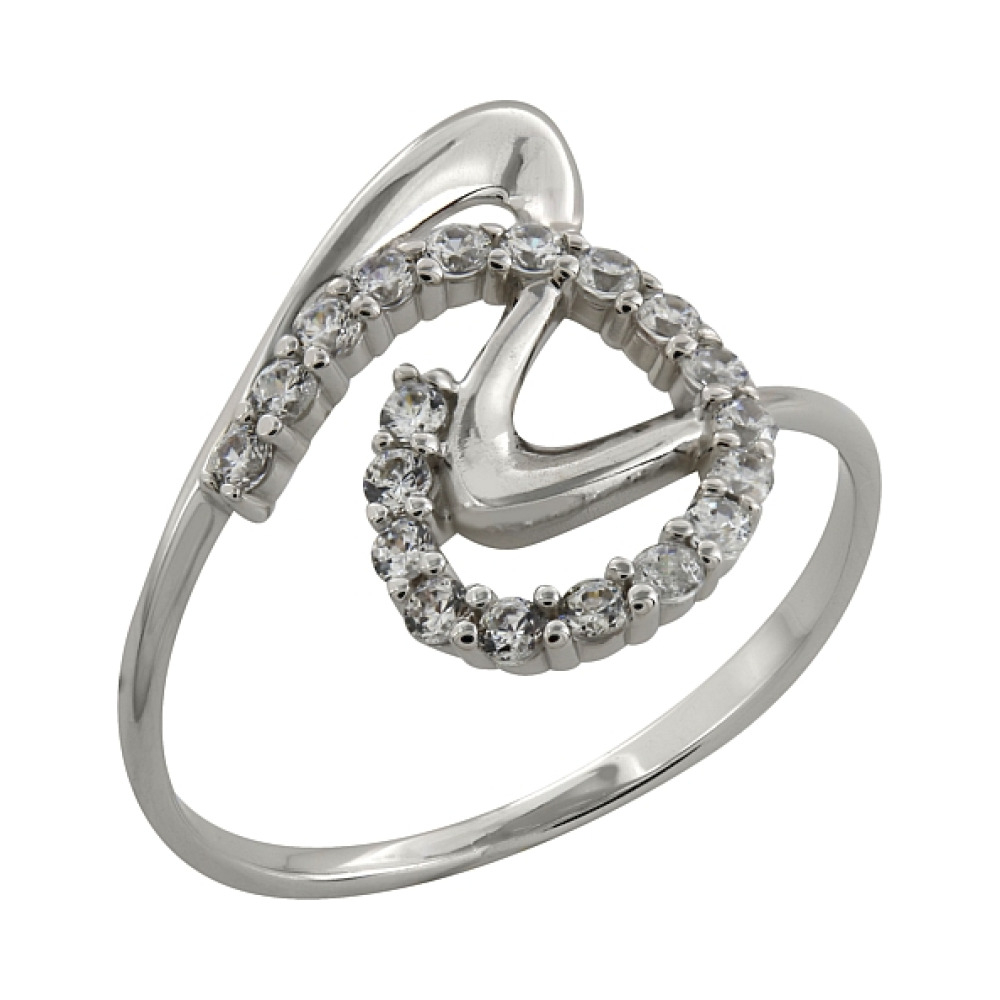 Золотое кольцо с фианитом № 97289