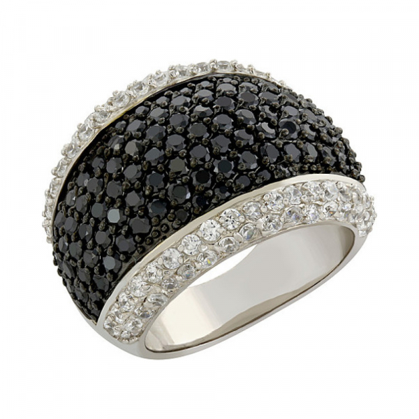 Серебряное кольцо с фианитом № 82507