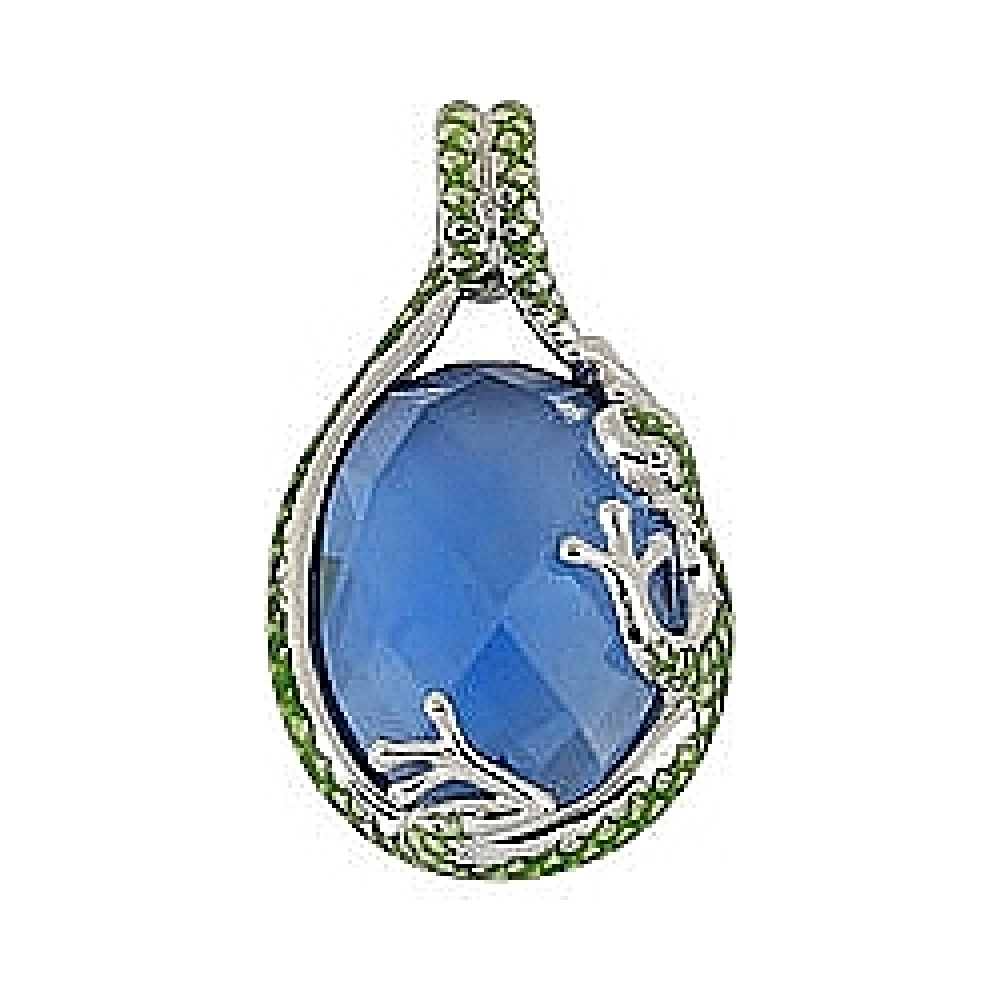 Серебряная подвеска с имитац. шпинели № 68638