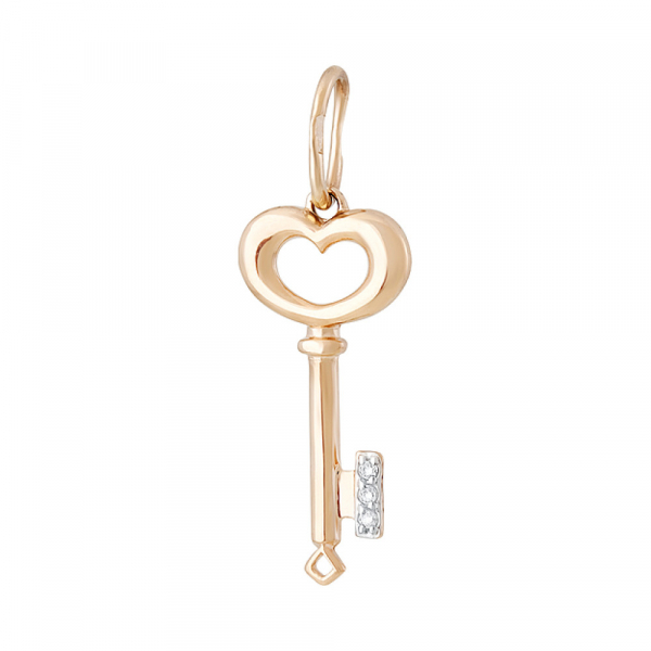 Золотая подвеска с фианитом № 131946