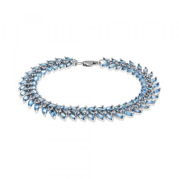 Золотой браслет с топазом и фианитом № 127500