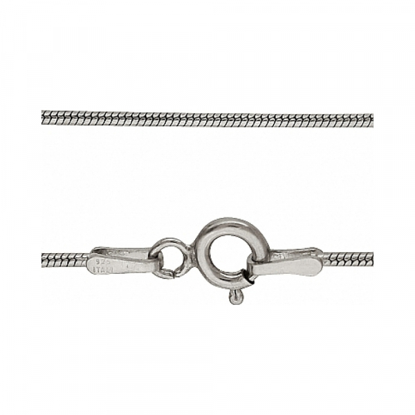 Цепь Снейк мягкий родированная № 100385