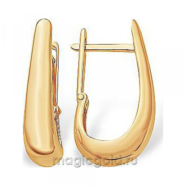 Золотые серьги без камня № 174215