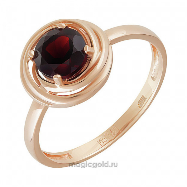 Золотое кольцо с гранатом № 160534