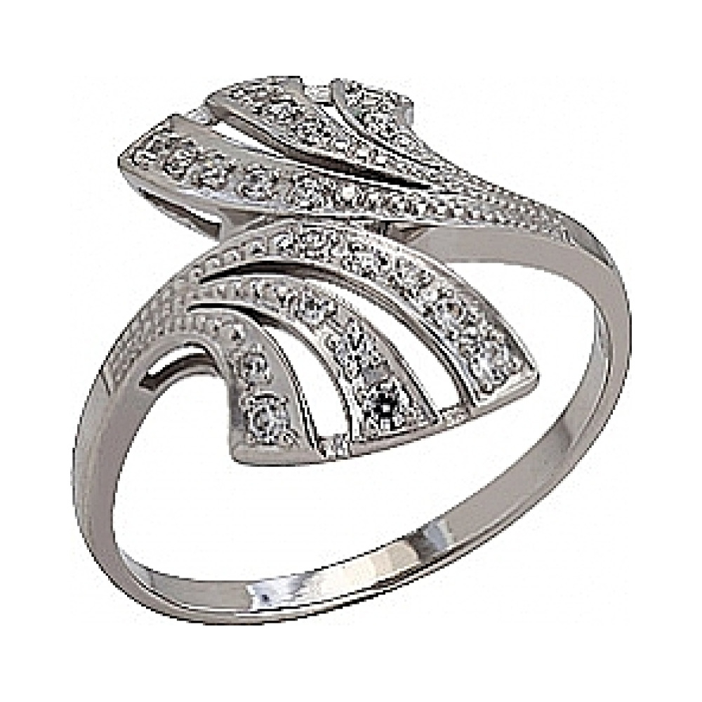 Золотое кольцо с фианитом № 76944