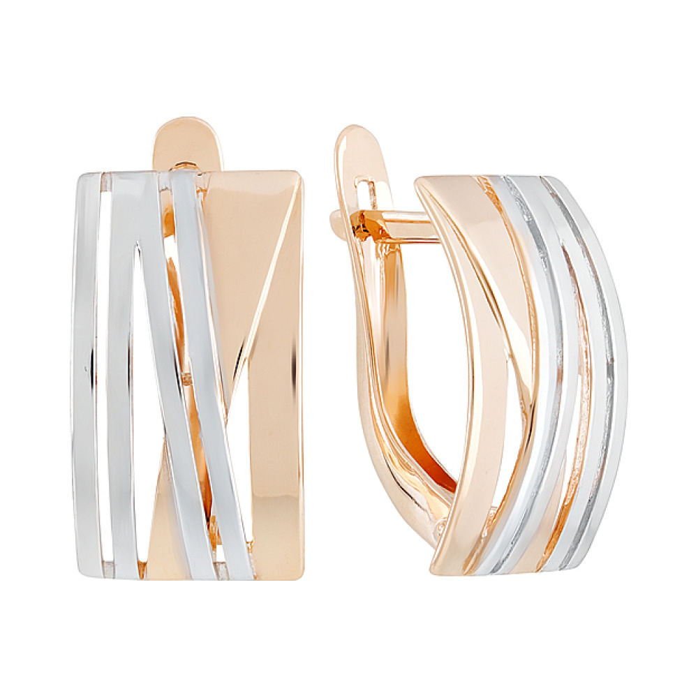 Золотые серьги  б\к № 129886