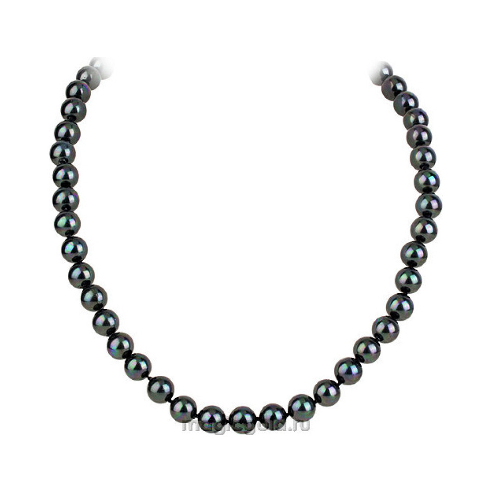 Серебряное колье с перламутровым жемчугом  № 141025