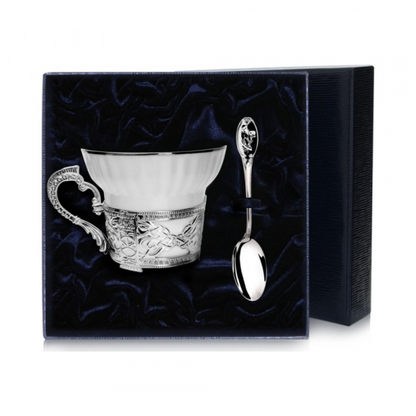 Набор чайная серебряная чашка «Архар»