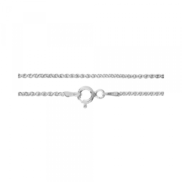 Серебряная цепь колос родированная № 109978