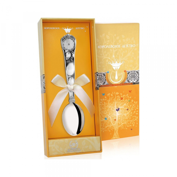 Детская серебряная ложка «Кукла» с чернением