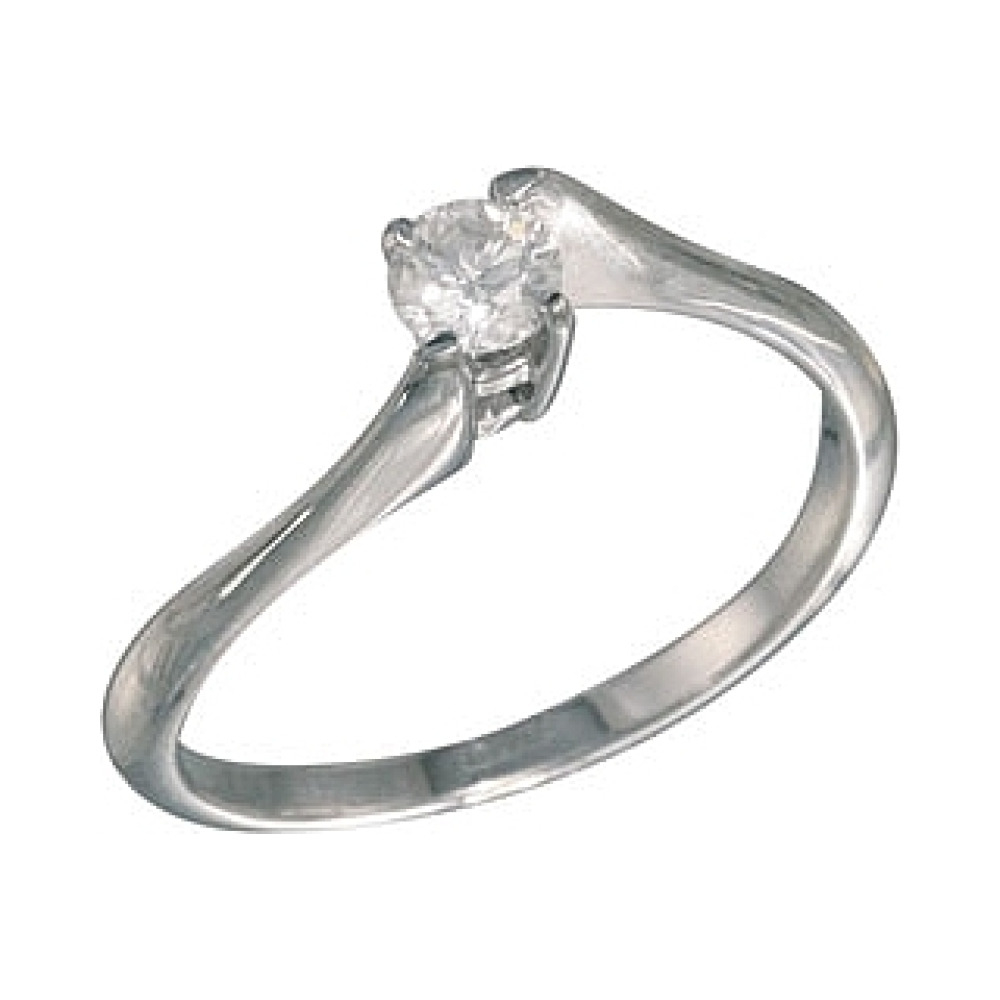 Золотое кольцо с бриллиантом № 111988