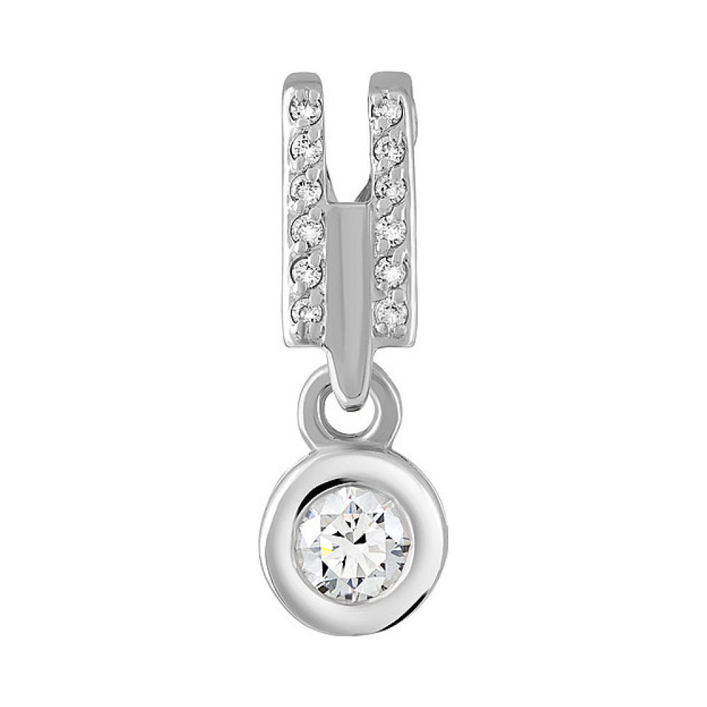 Золотая подвеска с бриллиантом № 123684