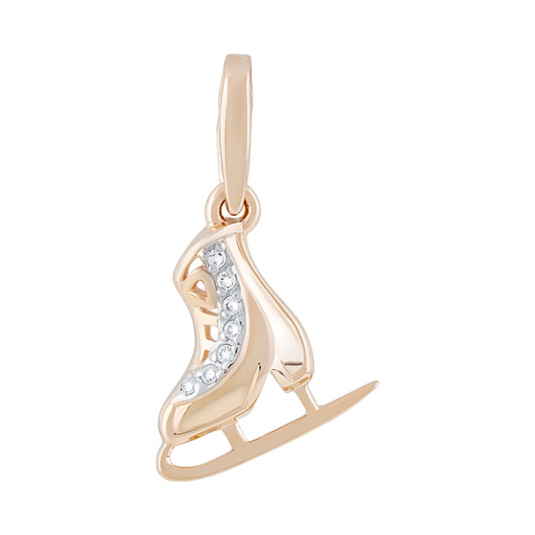 Золотая подвеска с фианитами № 128796