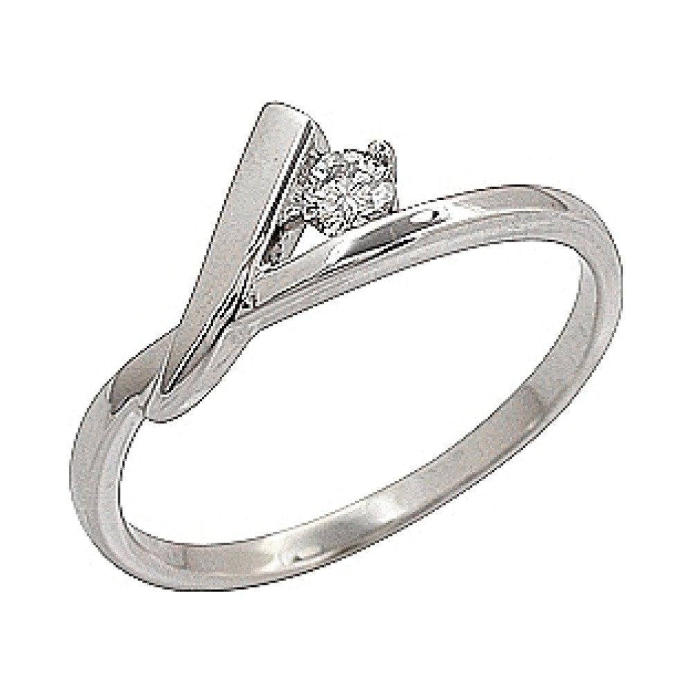 Золотое кольцо с бриллиантом № 69774