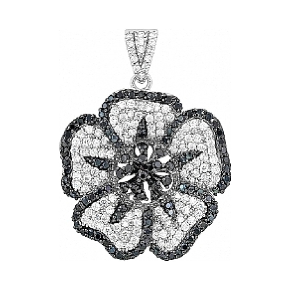 Серебряная подвеска с фианитом № 114261