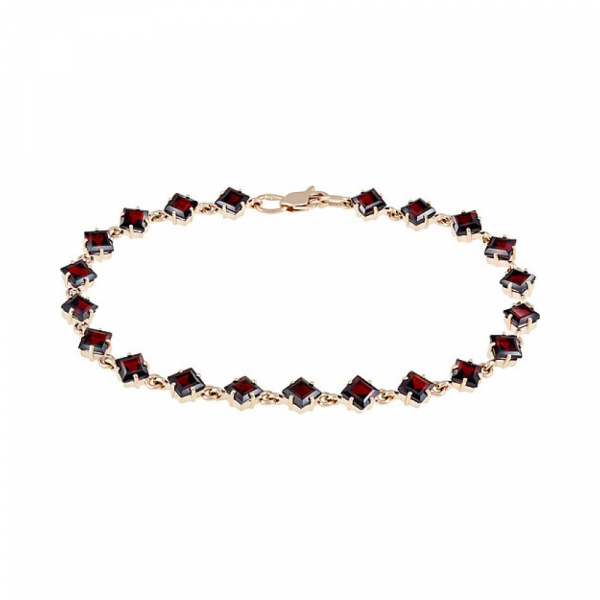 Золотой браслет с гранатом № 132537