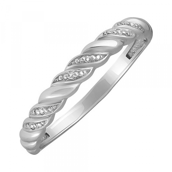 Серебряное кольцо с фианитом № 133019