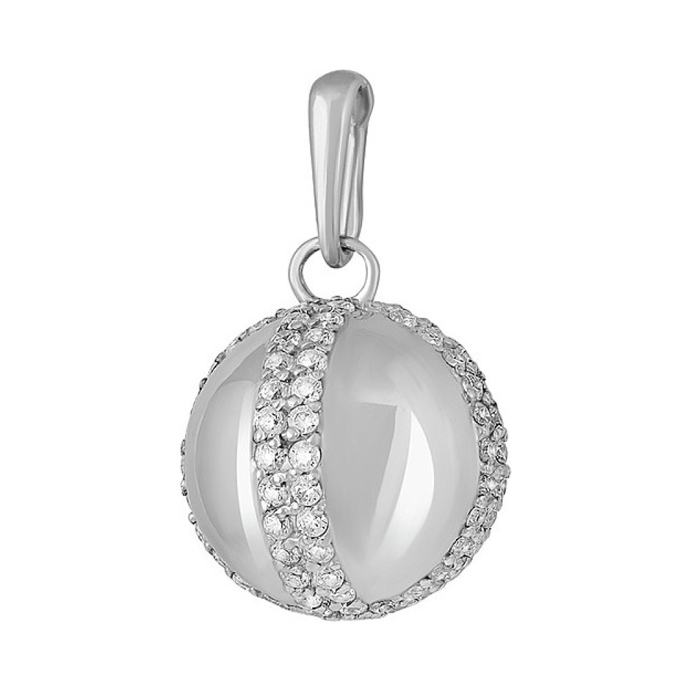 Серебряная подвеска с фианитом № 134180