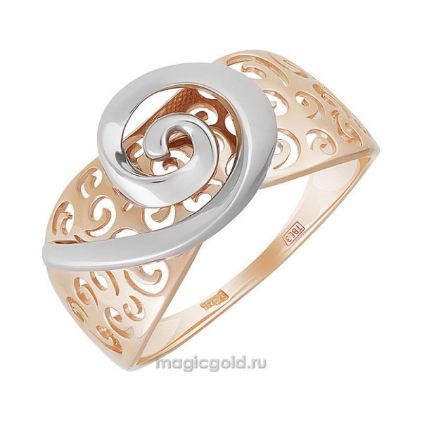 Золотое кольцо без камня № 155636