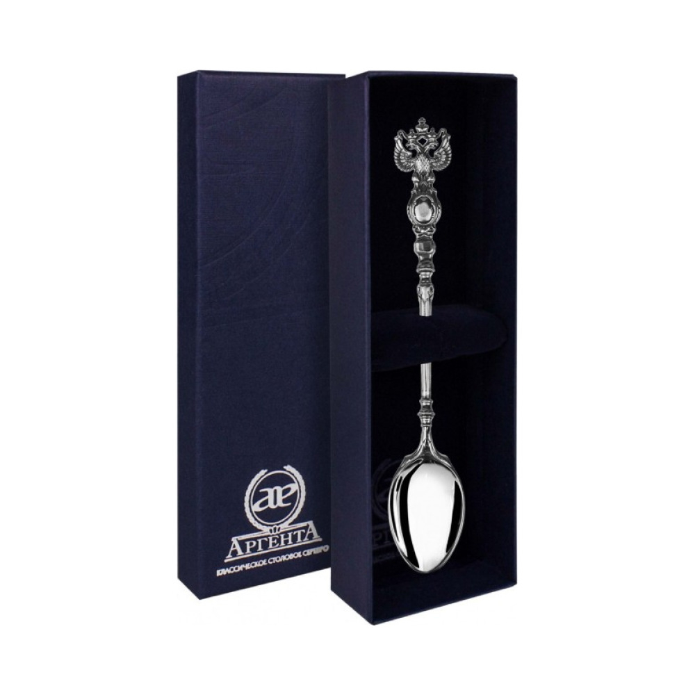 Серебряная ложка «Герб» с чернением