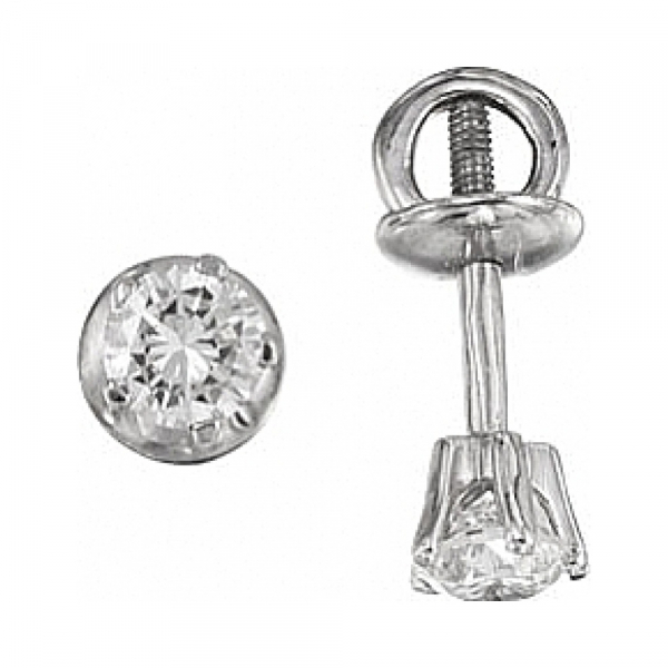 Пуссеты с сапфиром № 28043