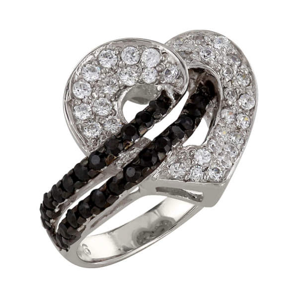 Серебряное кольцо с фианитом № 83564