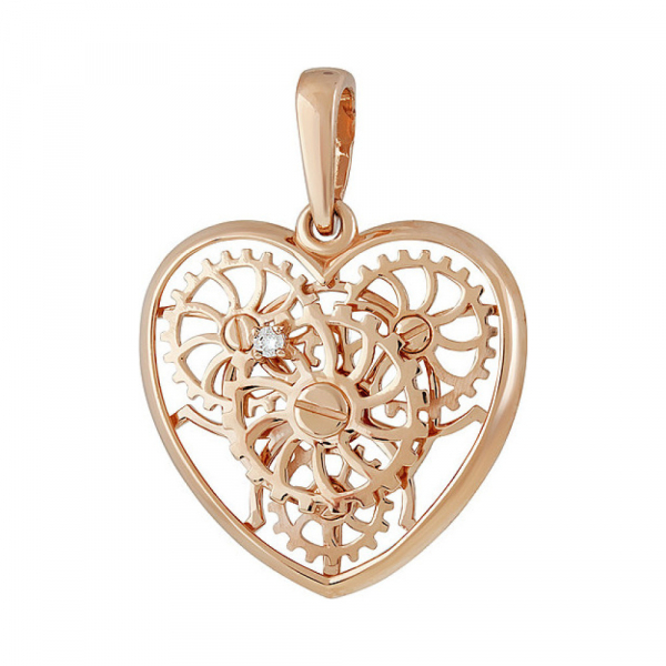 Золотая подвеска с фианитом № 137311